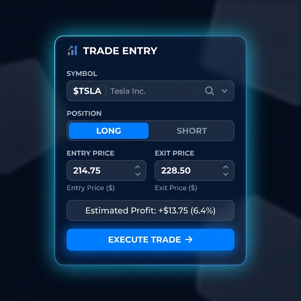 Trade Entry Interface